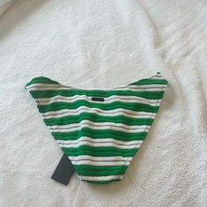 Triangl MICA - DUNNE green and white striped bottoms with green bag